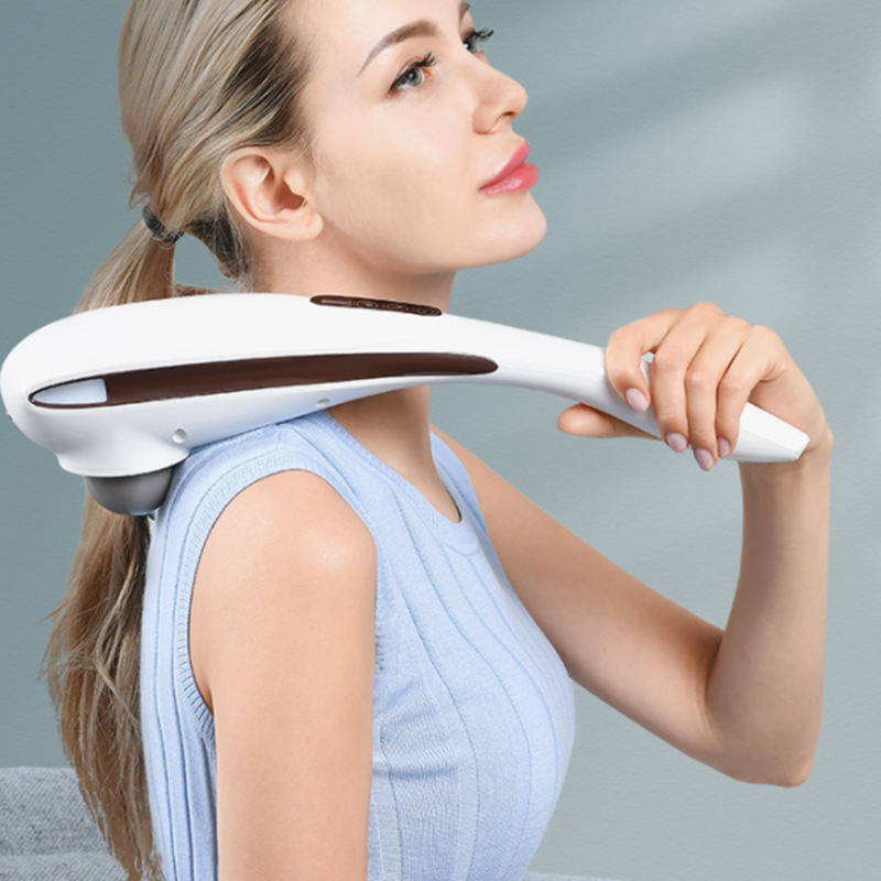 按摩器电动手持式捶背神器敲打按摩棒背部腰部颈椎多功能全身震动