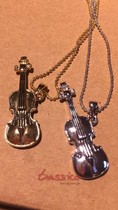 Foreign trade export orders surplus goods violin piano 925 silver accessories silver gold-plated necklace