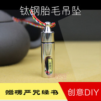 Titanium steel window baby fetal hair drop baby evil pendant evil pendant evil shock hair pendant hair necklace