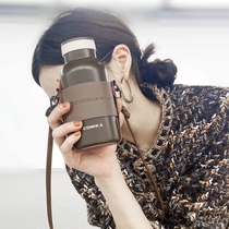 COMIKA thermos cup adult stainless steel girls male high face value crossbody gift water Cup retro couple kettle
