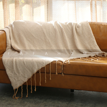 FAFAHOME ins Nordic wind wave tassel cotton summer air conditioning blanket blanket office leisure blanket bed cover