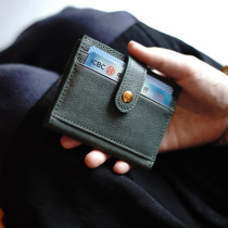 GUOCOLEE custom first layer cowhide simple buckle solid color multi card bit Bank credit card clip