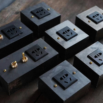 Yan Temple groceries-wrought vintage 118 dual control switch socket B & B 86 type switch five-hole USB