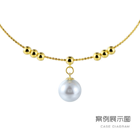 Popular 18K gold positioning beads real gold non-slip adjustment beads pearl bracelet necklace diy silicone card position beads fixed buckle Popular 18K gold positioning beads real gold non-slip adjustment beads pearl bracelet necklace diy silicone card position beads fixed buckle