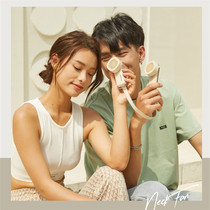 Daewoo hanging neck fan usb small fan portable small mini lazy person hanging neck and neck without leaf charging