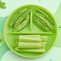 Olababy Euler baby sucker bottom partition plate baby green bud anti-drop partition tableware silicone plate