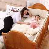 欧式婴儿床多功能全实木宝宝床松木儿童床