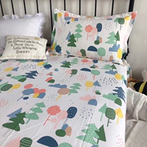 Authentic Shandong cotton canvas mat three-piece set four-quarter cloth thick old coarse cloth cloth sweating sweat and breathable double