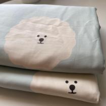 Pick up missed pure cotton 40 slim section diagonal tattoo quilt cover double 200 * 230cm zipped cartoon grid overvalued