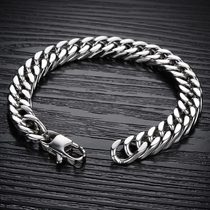 Domineering titanium steel bracelet men and women trend fashion simple personality bracelet punk couple jewelry gift