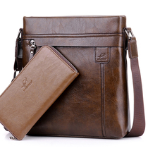 Kangaroo men's bag shoulder bag men's bag cowhide messenger bag business bag cross bag casual vertical ipad backpack