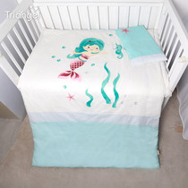 (Flaw Handling) Baby cot kit Baby cover quilted by kindergarten Childrens pillow Two sets of autumn and winter