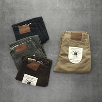 Amei Kazi tooling mens pants spring and autumn vintage wash water European and American small straight tube slim mens casual trousers