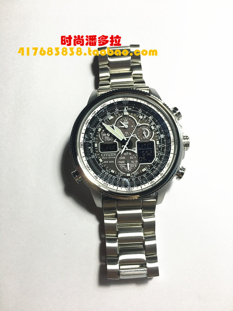 citizen西铁城jy803083ejy803750e空中之鹰5局光能电波男表