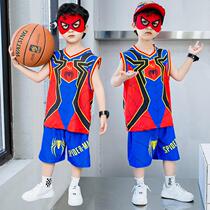 Boy Genuine Silk Summer Cartoon Ottman Cartoon Robot Superman Great Boy Cute Short Sleeve Shorts Suit