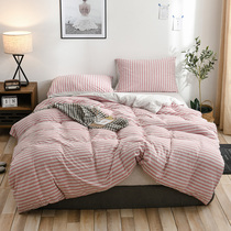 Winter Tianzhu quilt set single cotton 150×210 double 100 cotton 2 2x2 4 meters quilt cover cotton cloth