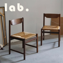 lab Self-operated laboratory Nordic middle-aged furniture imported from Europe Danish minimalist solid wood rope dining chair middle-aged