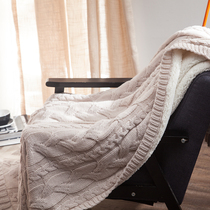 Double-sided plus velvet blanket Lamb velvet knitted blanket Air conditioning sofa leisure blanket Sofa towel blanket cover blanket Nap blanket