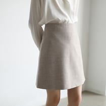 LIMONN autumn new skirt womens skirt A- line dress commuter temperament high waist thin umbrella skirt niche design