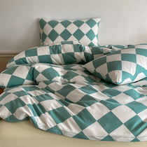 Born for naked sleep four pieces of cotton cotton knitted cotton beds on vintage diamond bed