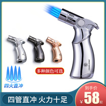 Gelon cigar lighter straight-up windproof lighter inflatable creative personality trend portable welding gun cigarette lighter