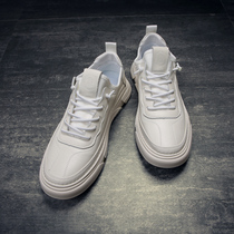 Mens Small White Shoes 2021 New Fall Tide Shoes Casual Board Shoes Han Edition Tide 100 Hitch Genuine Leather Unlacing Mens Shoes