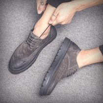 Mens shoes summer trendy shoes 2021 new casual shoes mens Brock shoes carved Korean version of the British wild board shoes