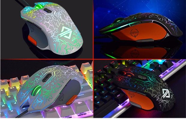 09外设 黑爵gt九键三模有线游戏竞技鼠标lol鼠标呼吸灯可编程