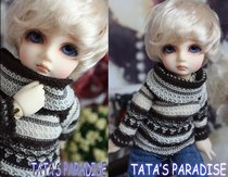 6 points YOSD BJD SD BB va clothes anti-print small turnover Capuccino striped sweater