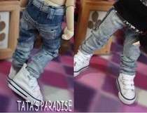 6 points YOSD BJD BB SD ova clothes pants water mill wash tattoo jeans (no need to worry about the little belly again