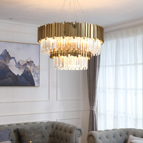 Platinum Appendix Lamp Castle Crystal Lamp Method Light Lavish Lamp Villa Hall High-end Atmosphere Living-room Light Modern Light Lavish Chandelia