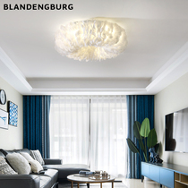 Teenage Girl Hearts Chandelights Nordic Bedrooms Lamps Modern Minima Lights Cozy Romantic lighting Network Red Ceiling Lights Feather Lights