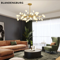 Platinum Appendix Lamp Castle Firefly Pendant Lamp Nordic Luminaire Branch Net Red Bedroom Lights Crystal Modern Light Lavish Living-room Light