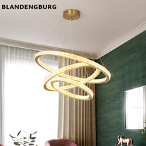 Postmodern Living room chandelier minimalist Acrylic Chandelier Ring Nordic Personality Creative Bedroom Bookhouse restaurant Lamp