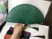 Fan folding fan Chinese style ancient style womens summer folding ancient Chinese clothing classical tassel small bamboo fan