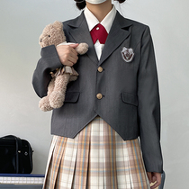 Pudding bear original ~ jk jacket suit short suit uniform two buckles Spring and Autumn new long sleeve student top