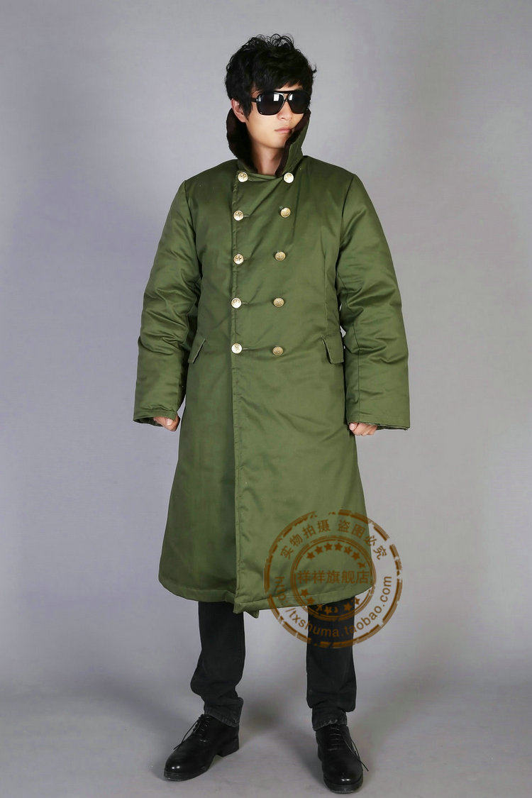 87正品军大衣劳保棉加厚可脱卸长款保安暖黄男女冬季68斤冷库寒