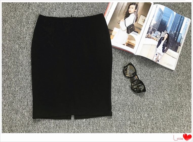 夏季后开叉包臀裙半身裙女高腰弹力工装短裙O