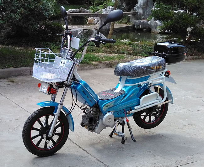 迷你二代加大后座带尾箱70cc/35cc燃油助力车摩托车 跑车