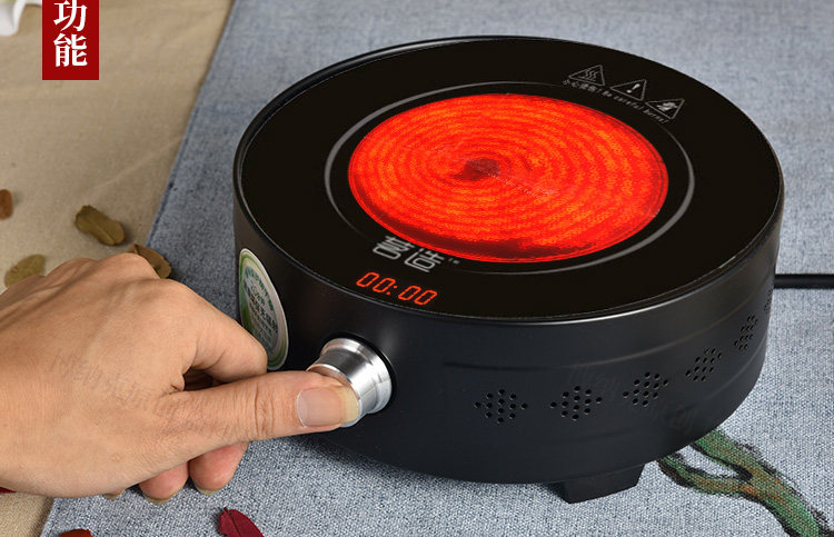 茗造圆形电陶炉迷你煮茶炉烧水炉铁壶泡茶炉无辐射家用电热炉电炉