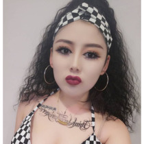 Natural black European and American big girl black hiphop hip hop roll corn hot strap long ponytail wig