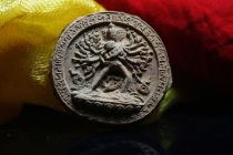 Tibetan secret 17th century Shengle King Kong wipe the front page precious Buddha