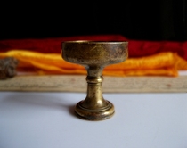 Tibetan Qingdai Water purification bowl Beijing Official of the Fallen Confessions Master of the Instrumental Buddhist Temple made official of the water purification bowl for the cup