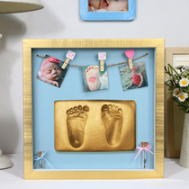 The babys hand and foot ink pad full moon 100 days Baby Hand Foot Print year old hand ink pad newborn souvenir photo frame