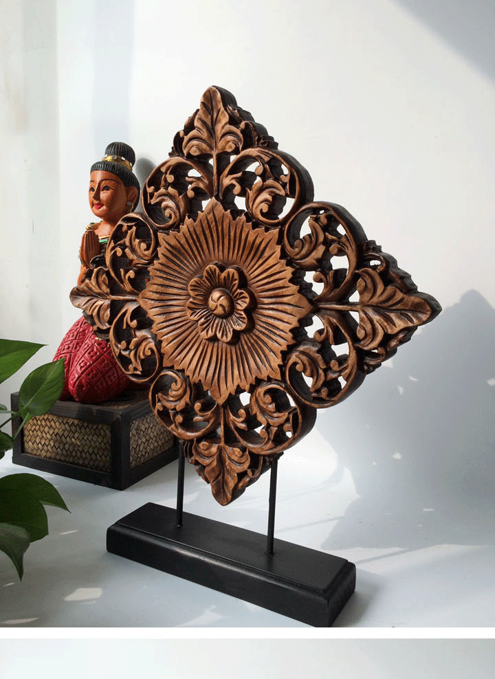 特惠泰国工艺品 菱形图腾摆件 东南亚风格家居装饰品风水摆设