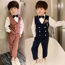 Childrens gown Spring autumn boys birthday suit 2021 The new ocean gas little host plays out to serve three sets of damp