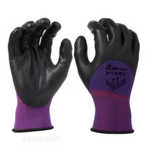 Lifting 969 breathable king 13 knit polyester seamlessly knitted gloves anti - slip - thick rubber gloves