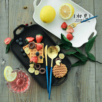 Portuguese design export European stainless steel steak knife and fork Western food tableware set Classic Blue Series