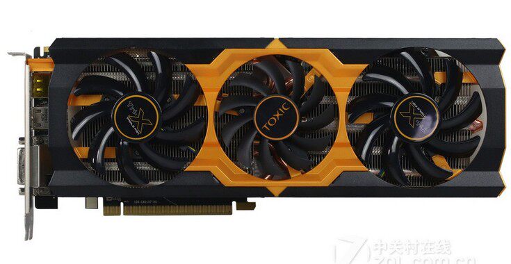 包邮蓝宝石r9280x290x270x3g三风扇版电脑显卡散热风扇