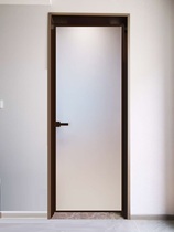 Set to be extremely minimalist narrow edge thin frame flat door aluminium alloy door titanium magnesium alloy kitchen and door coffee brown border